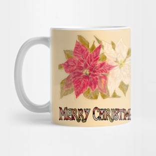 Poinsettias Merry Christmas Mug